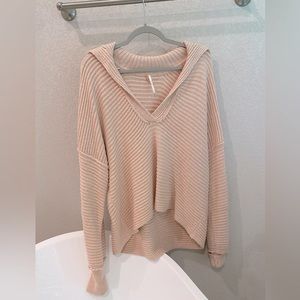 EUC Free People Deep V Sweater
